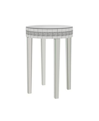  Round Mirror Breakfast Table, Diamond Pedestal, Bistro Style