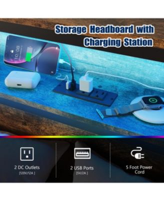 Metal Bed Frame with LED, Heavy Duty, Noise Free