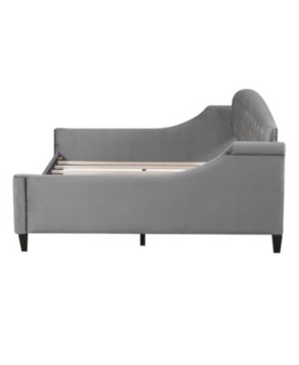 Modern Gray Tufted Button Daybed
