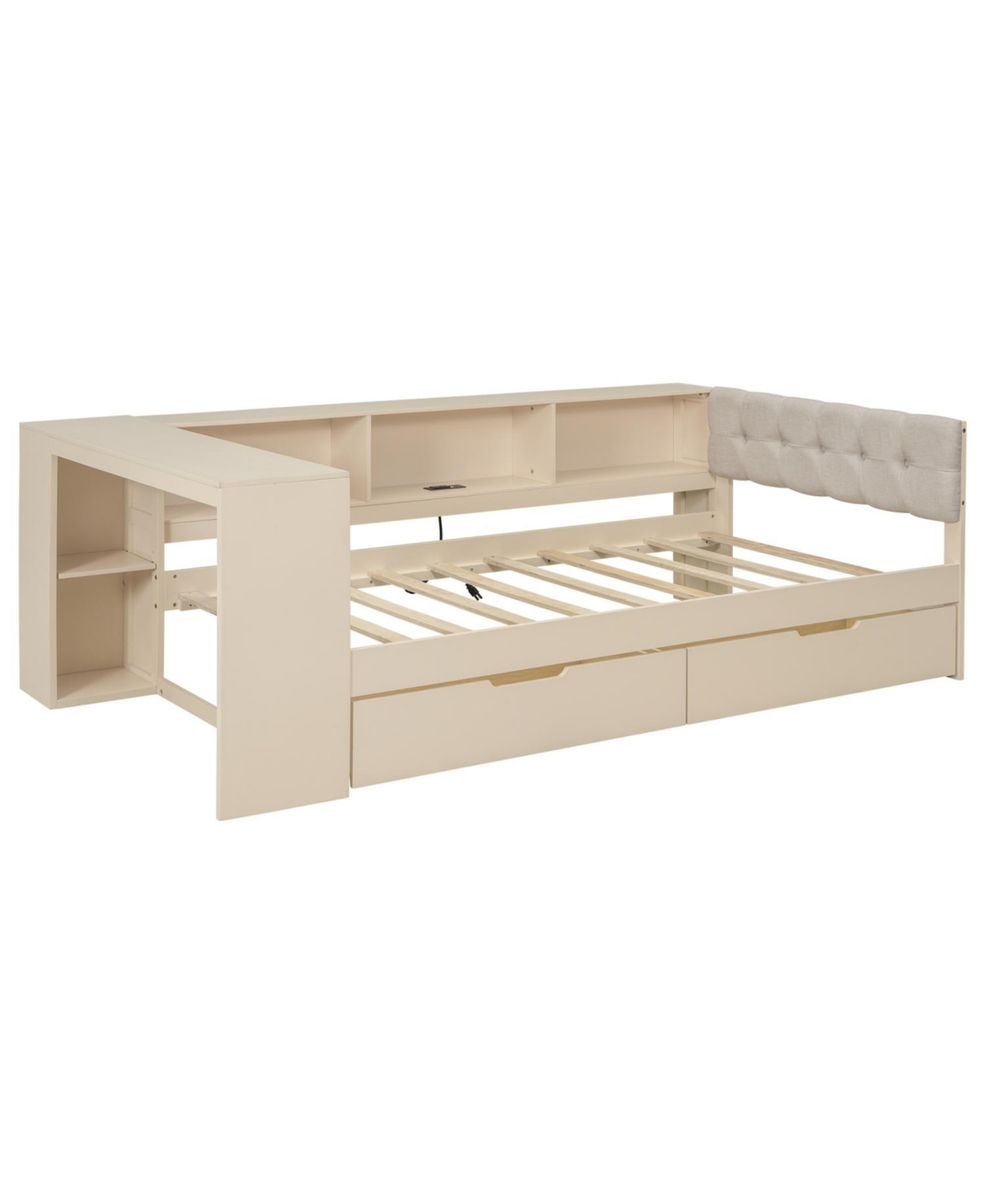 Streamdale Furniture Platform Bed with Storage, Charging Station
