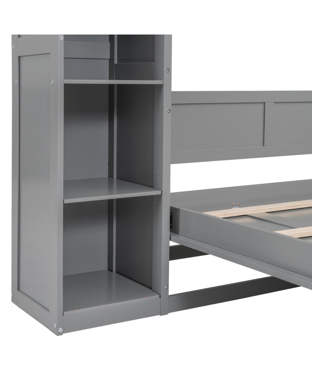 Streamdale Furniture Murphy Bed with Shelves & Led Lights