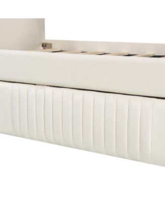 Upholstered Twin Daybed Sofa with Trundle