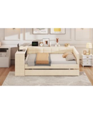 Streamdale Upholstered Platform Bed with Storage, Desk, Trundle