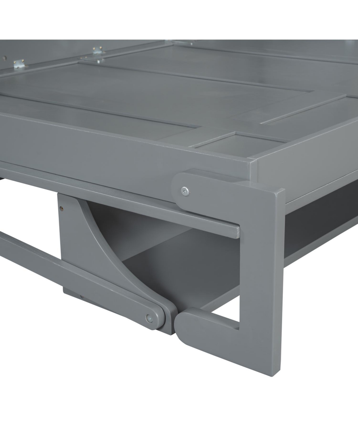 Streamdale Furniture Murphy Bed with Hydraulic Lift & Desk - Gray