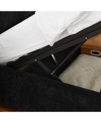 Chenille Hydraulic Storage Bed