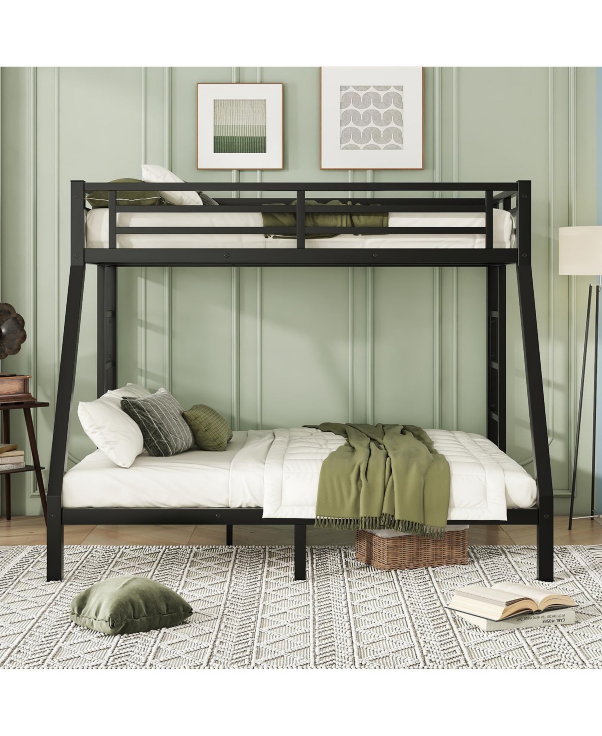 Streamdale Furniture Metal Twin Xl/Queen Bunk Bed