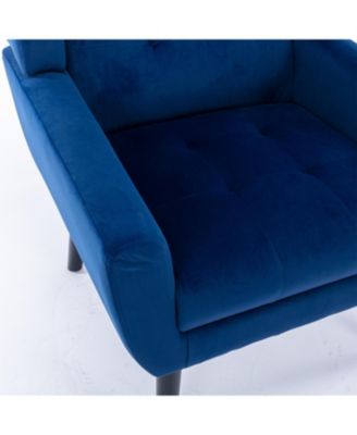  Velvet Accent Chair with Black Legs