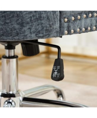 Light Blue Chenille Tufted Office Chair