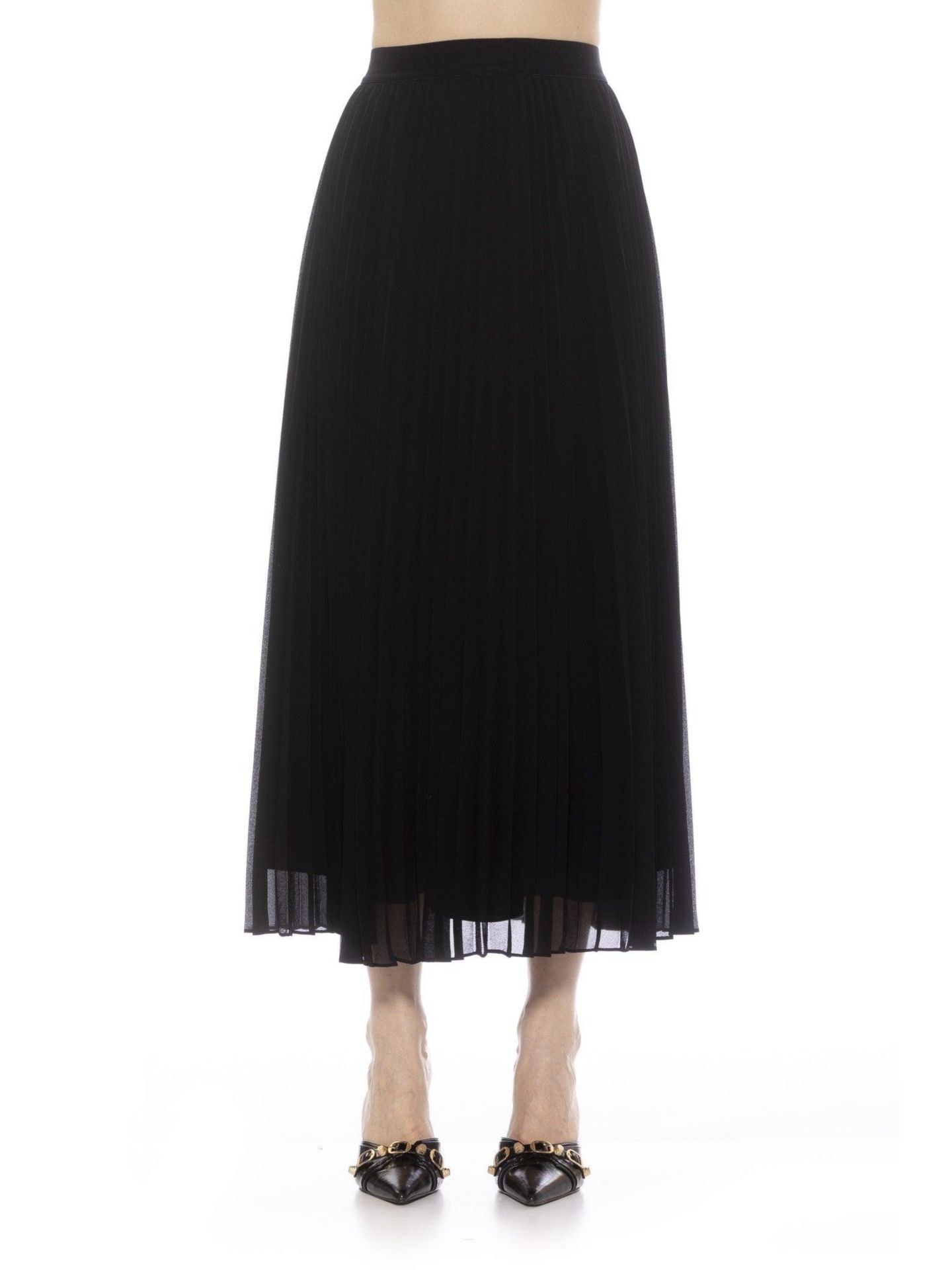 Женская юбка Alexia Admor Kesia Midi Pleated, цвет: Чёрный — фото 1