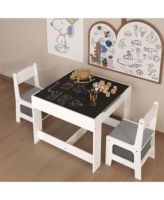  Kids 3-in-1 Activity Table & Chair Set with Storage