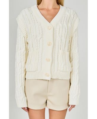 Women's Cable Knit Cardigan