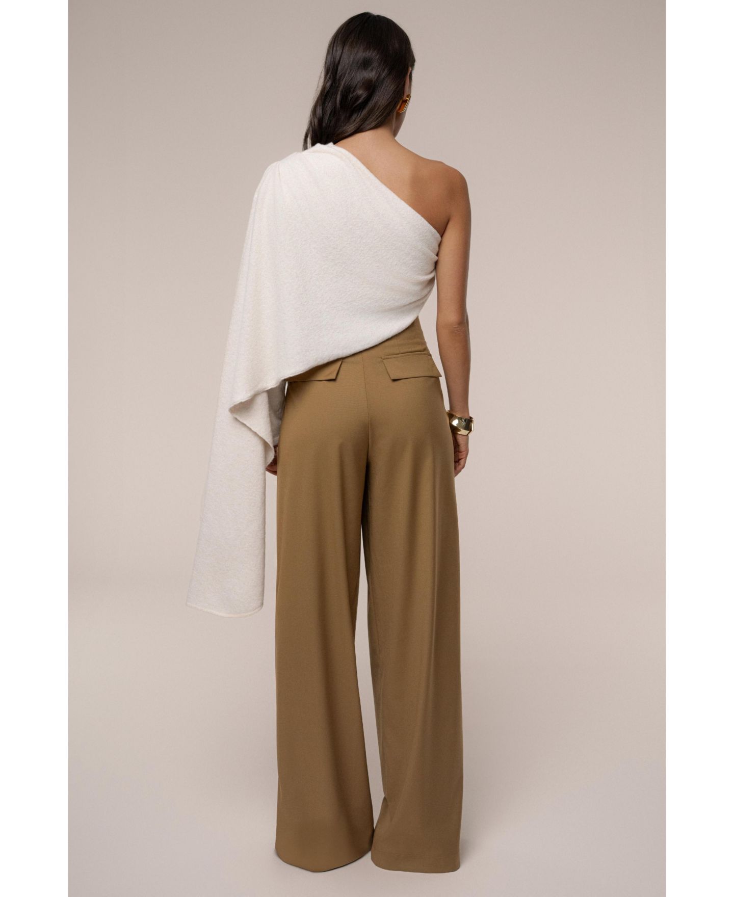 Женские брюки JLUXLABEL Polished Pleat Trouser, цвет: Бежевый — фото 7