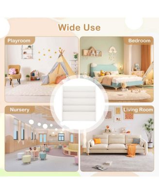 4-tier Kids Wooden Bookshelf Toddlers Book Rack with Deep Shelves