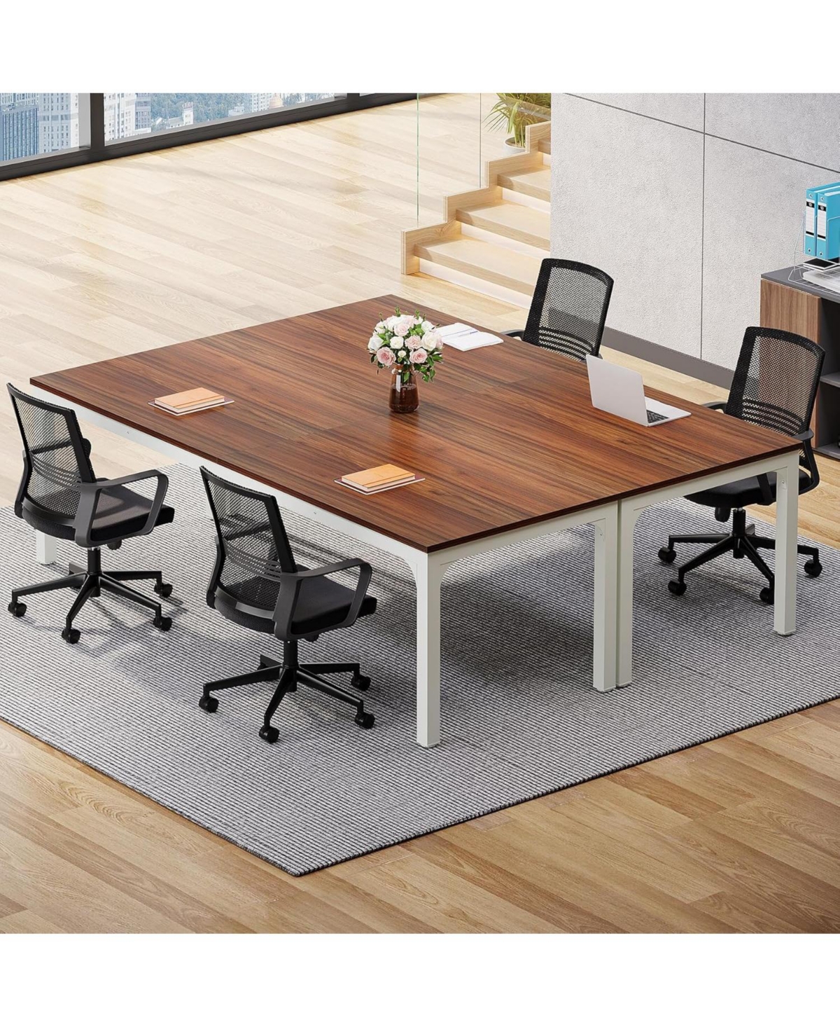 Tribesigns 78.7" Computer Desk Set of 2, Double Workstation Desk for Home Office