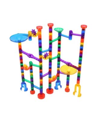 145-Piece Marble Run Set with Glow Marbles & Race Track