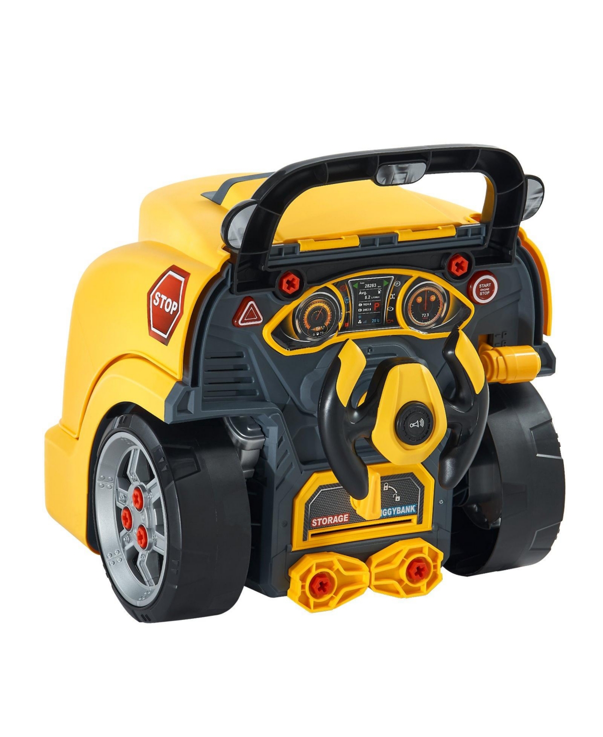 Sugift 60-Piece Engine Toy with Lights, Sounds & Removable Parts