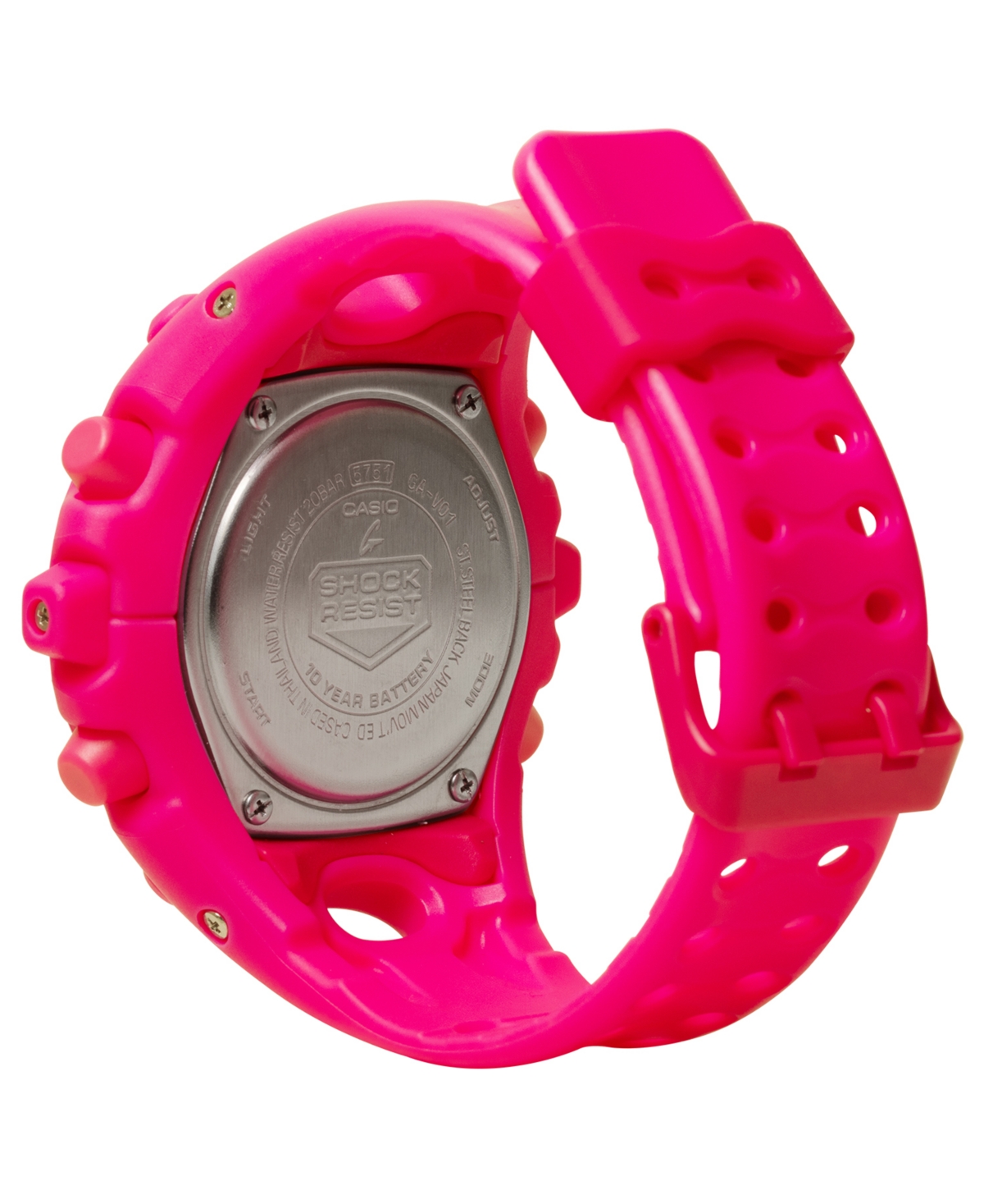 G-Shock Men's Japanese Quartz Pink Resin Watch, 58.2mm