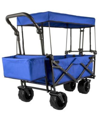 SUGFIT Heavy-Duty Folding Wagon with All-Terrain Wheels & 350 lbs Capacity