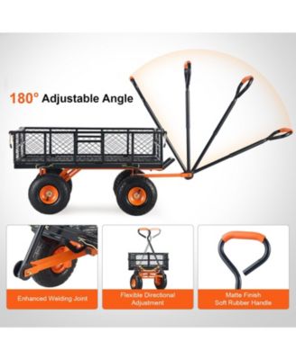 Metal Utility Wagon with 400 lbs Capacity & Dump Function