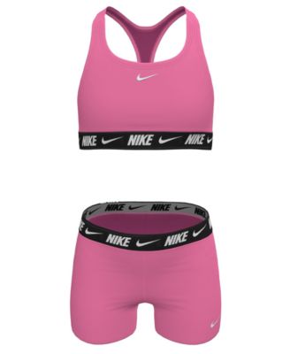 Girls' 7-16 Racerback Swim Bikini Top and Shorts, 2-Piece Set
