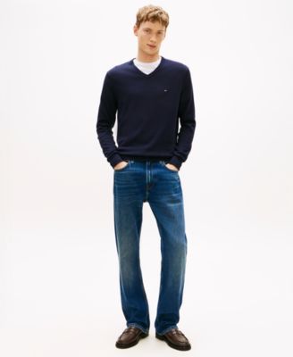 Men's Essential Solid V-Neck Sweater