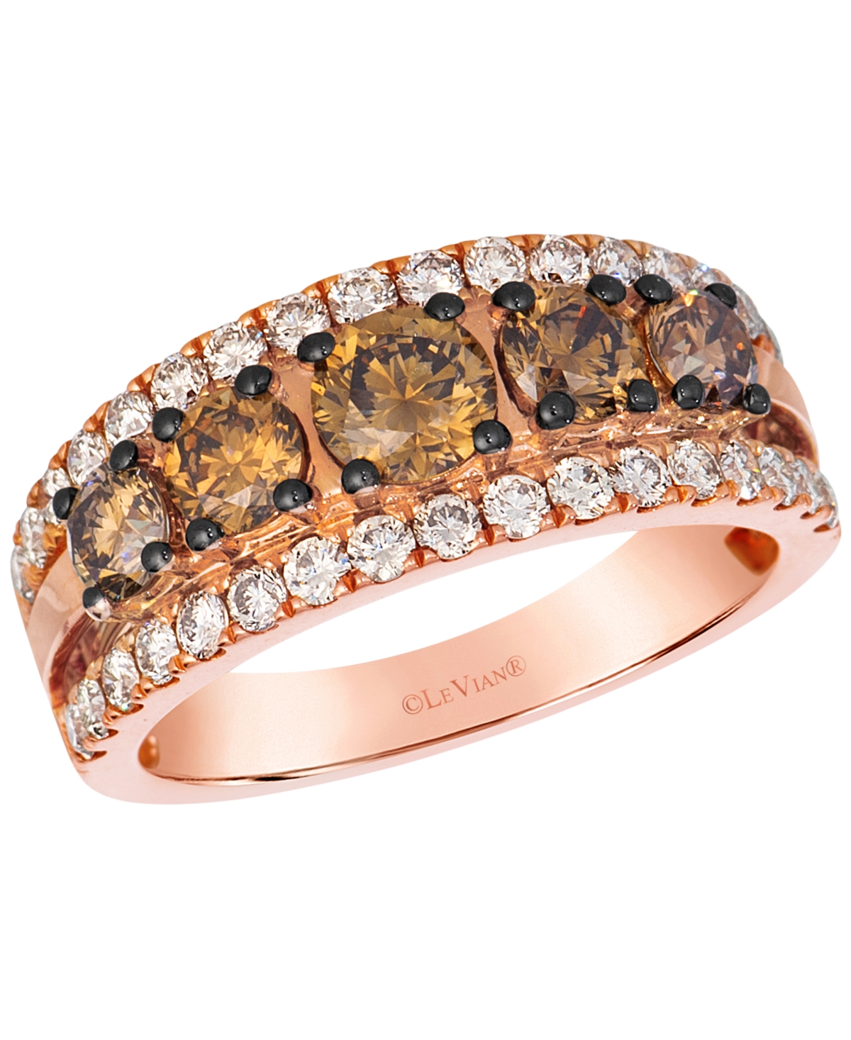 Le Vian Chocolate Diamond (1.27 ct. t.w.) & Nude Diamond (0.71 ct. t.w.) Ring in 14k Strawberry Gold