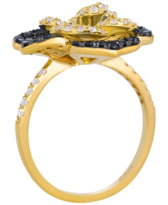 Vanilla Diamond (0.35 ct. t.w.) & Blackberry Diamond (0.86 ct. t.w.) Ring in 14k Honey Gold