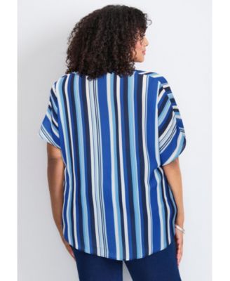 Women's Knot Front Dolman Sleeve Blouse