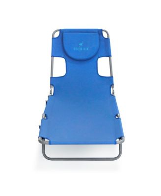 Chaise Lounge, Facedown Beach Camping Pool Tanning Chair, Ocean Blue