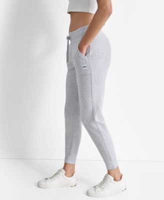 Women's Tonal Logo Patch Rib Trim Side Pockets Jogger