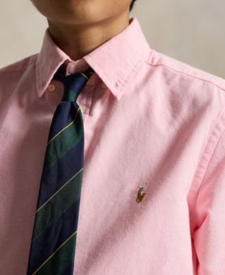 8-20 Boys' Embroidered Pony Logo Cotton Oxford Shirt