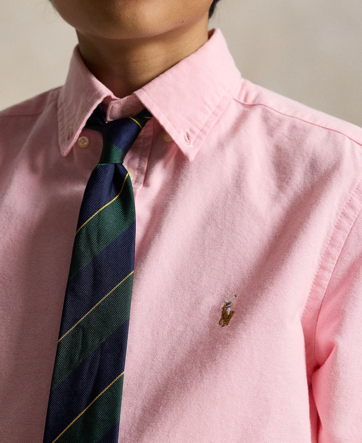 Polo Ralph Lauren Big Boys Embroidered Pony Logo Cotton Oxford Shirt