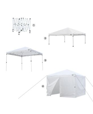EZ GO 10x10ft Pop Up Canopy Tent w/ 4 Sidewalls Instant Shelter Event