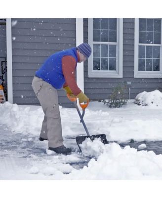 18” Snow Shovel, 34.5” Shaft, Push Scoop Combination, ERG-SNSH18