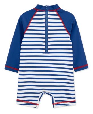 Baby Boys' Crab Print Long-Sleeve Rash Guard Suit