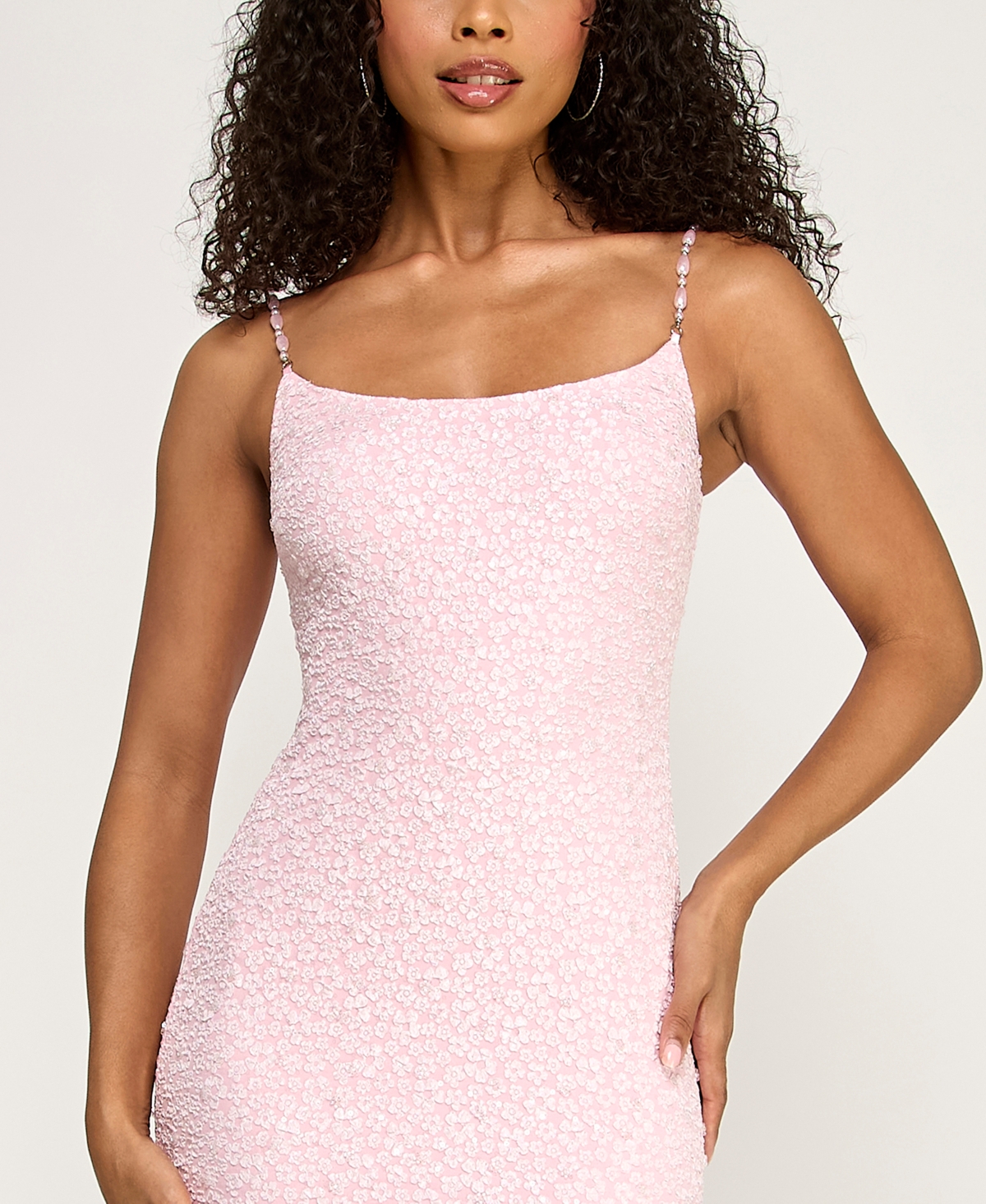 Alex & Sophia Juniors' Scoop Neck Short Dress