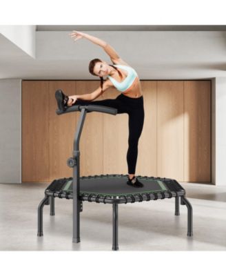54.5" Mini Fitness Trampoline Indoor Rebounder with Handle
