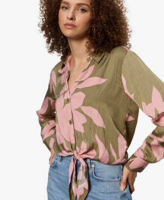 Women's Lover Printed Tie Shirt