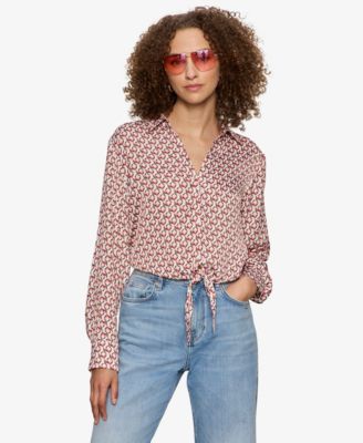 Women's Lover Printed Tie Shirt