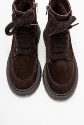 Mina Leather Combat Boot (Women)