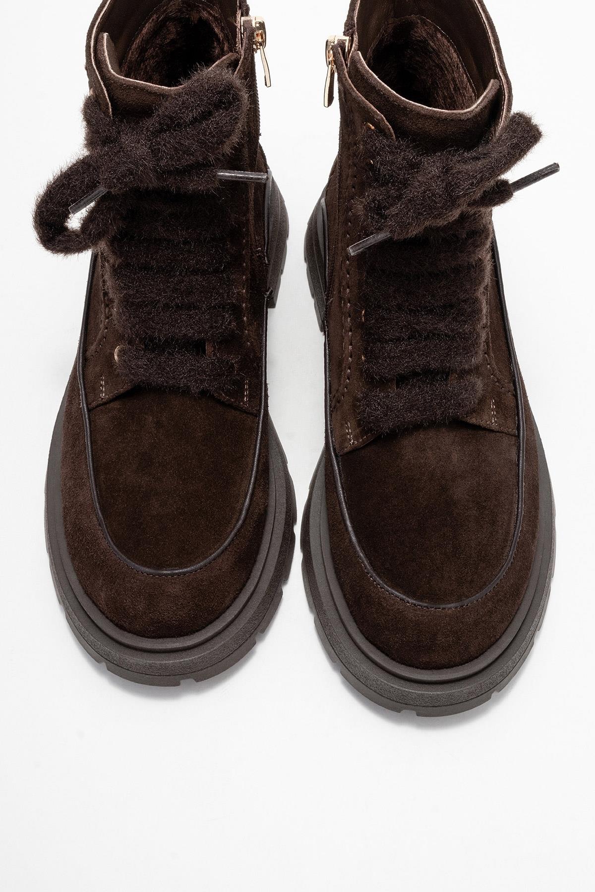 Forever & Always Shoes Mina Leather Combat Boot (Women)