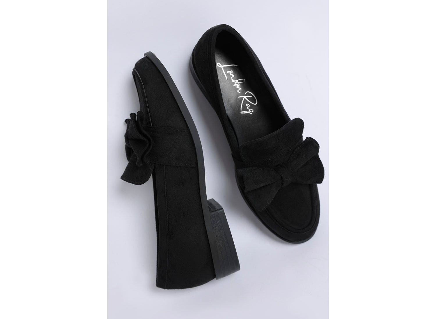 Womens Havisham Bow Accent Heeled Loafers