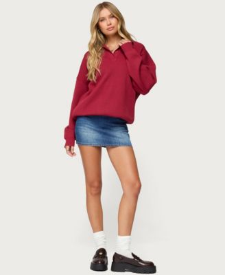Women's Lorie Oversized Knit Polo Sweater