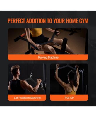 SUGFIT LAT Pulldown Bar Set 5-Piece Cable Row T-Bar V-Bar Attachments Rubber Grip