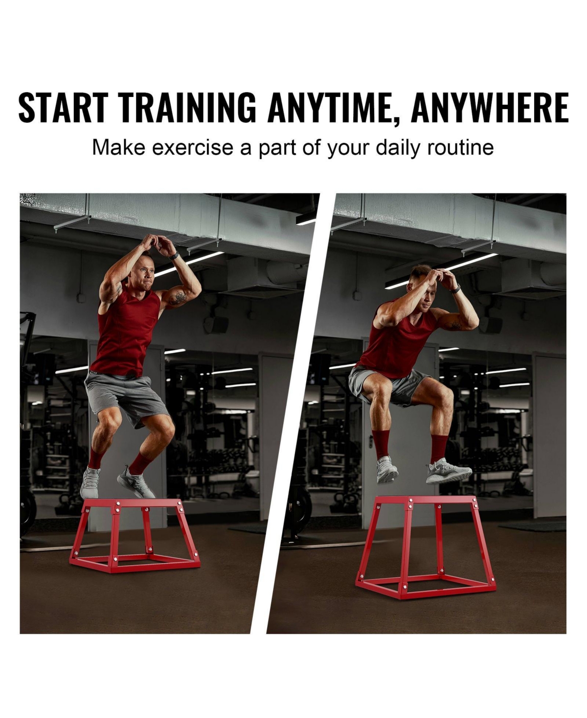 Sugfit Plyo Jump Box Set 12/18/24" Agility Training Box