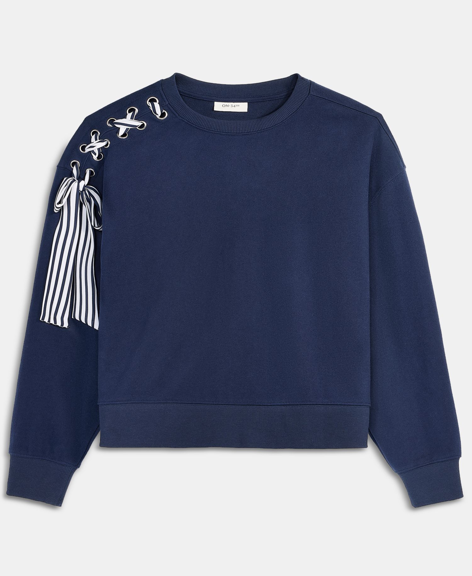 Women's Lace-Up Shoulder Sweatshirt