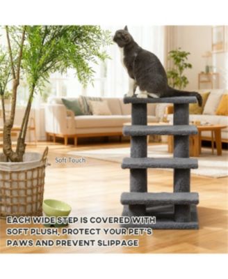  Multi-Level Cat Scratching Post with Pet Stairs for Living Room & Bedroom