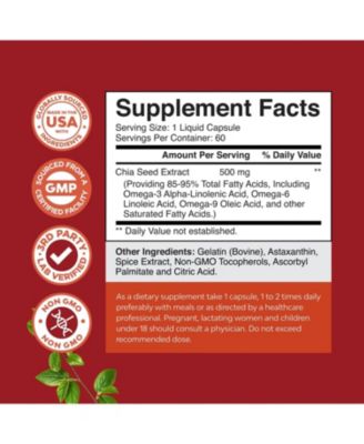 Chia Seed Extract Capsules, 60ct
