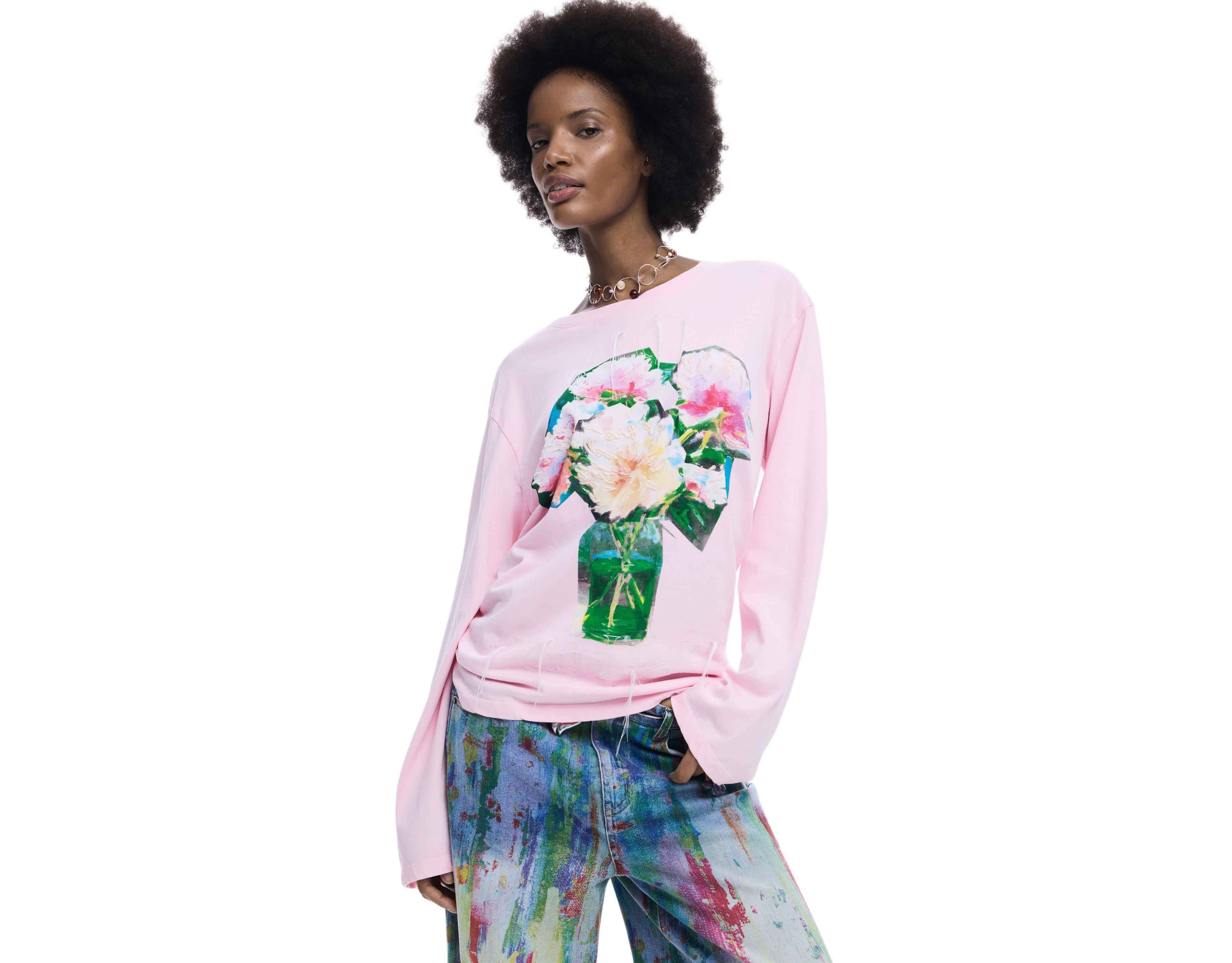 Desigual Women's T-shirt bouquet