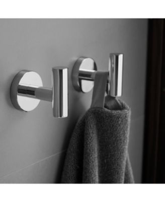 5-Piece Bath Hardware with Towel Bar Towel rack Towel Hook Toilet Paper Holder and Towel Ring Set in